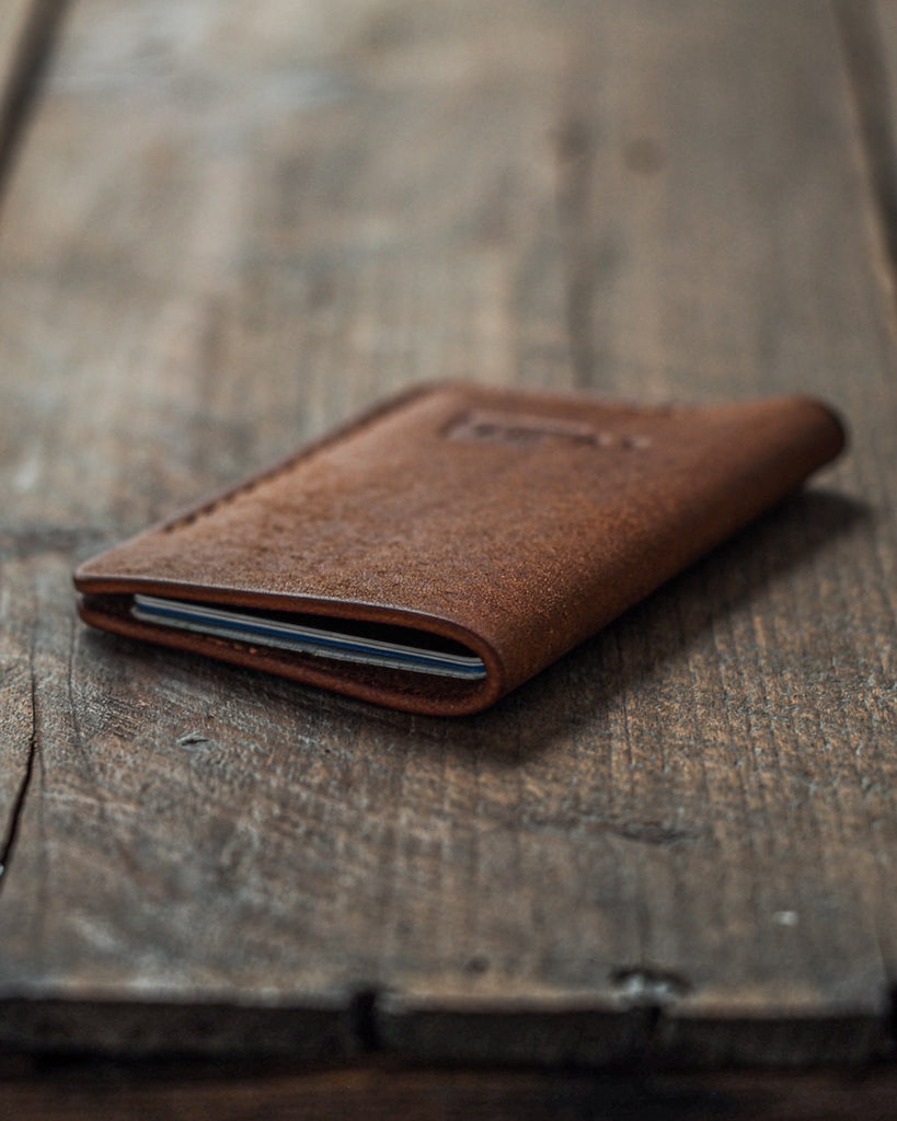 Minimalist crude wallet for men