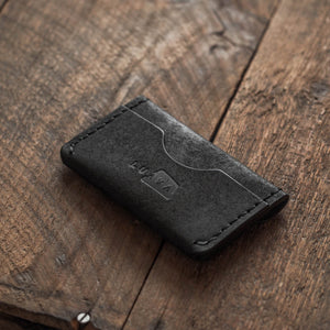 handmade leather card holder gofer wallet back