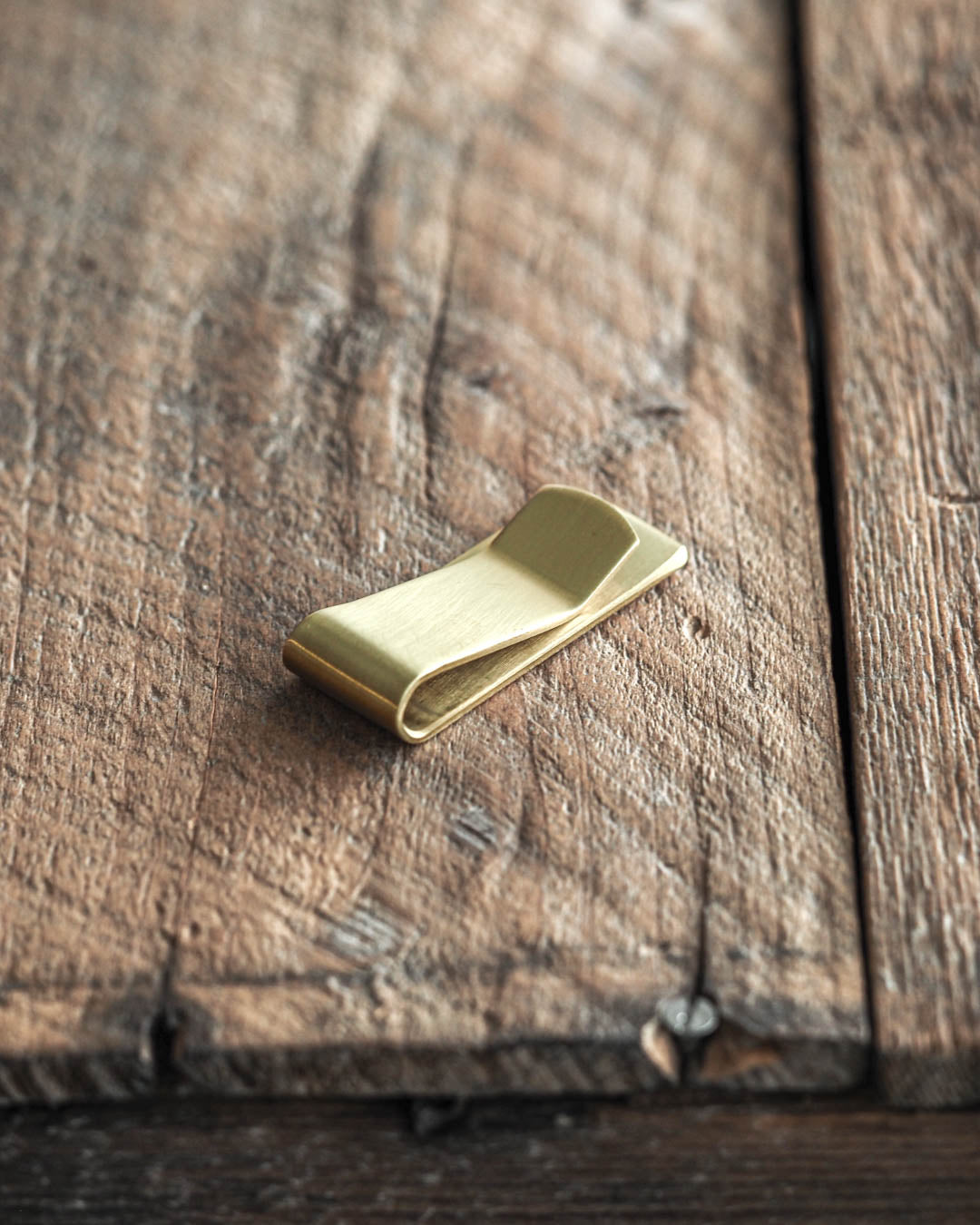 solid brass money clip addition to a wallet