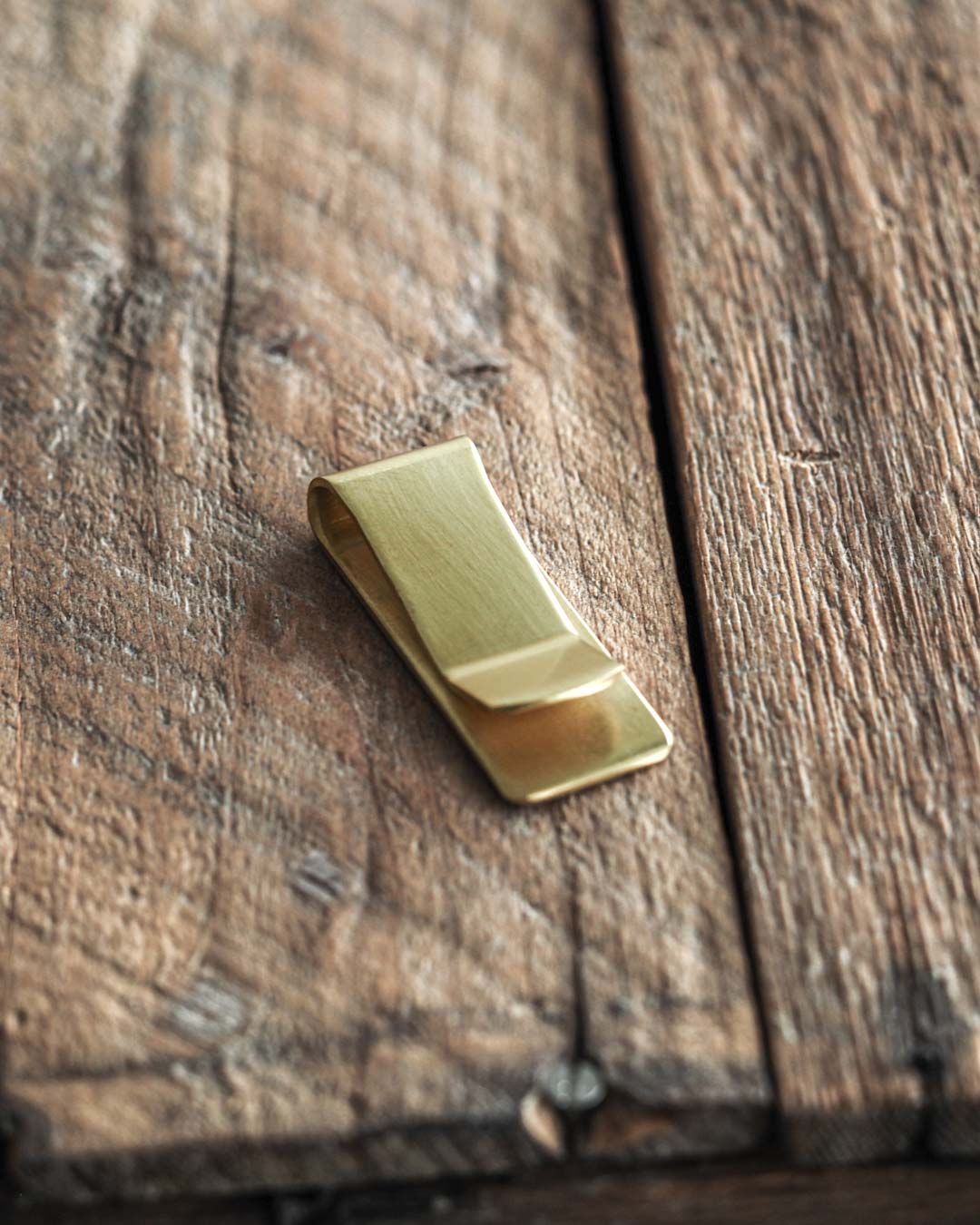 solid brass money clip addition to a wallet