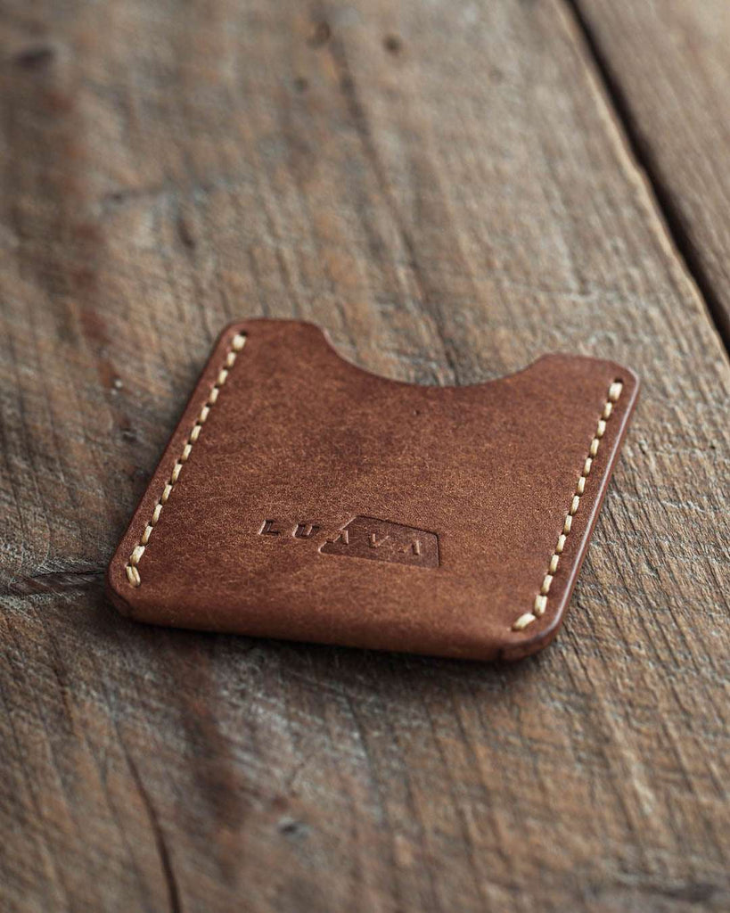 Handmade leather wallet for men Venture wallet cognac