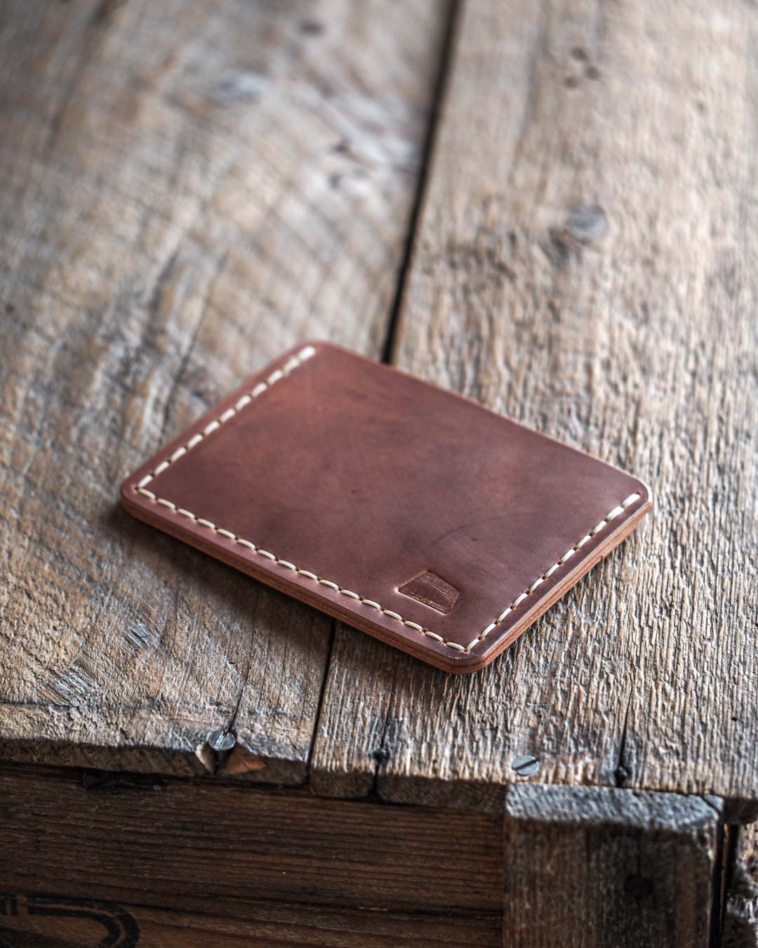 Luava handmade leather wallet Proper wallet in shell cordovan rothko matt back