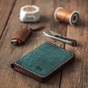 Luava handmade leather wallet ranch closed