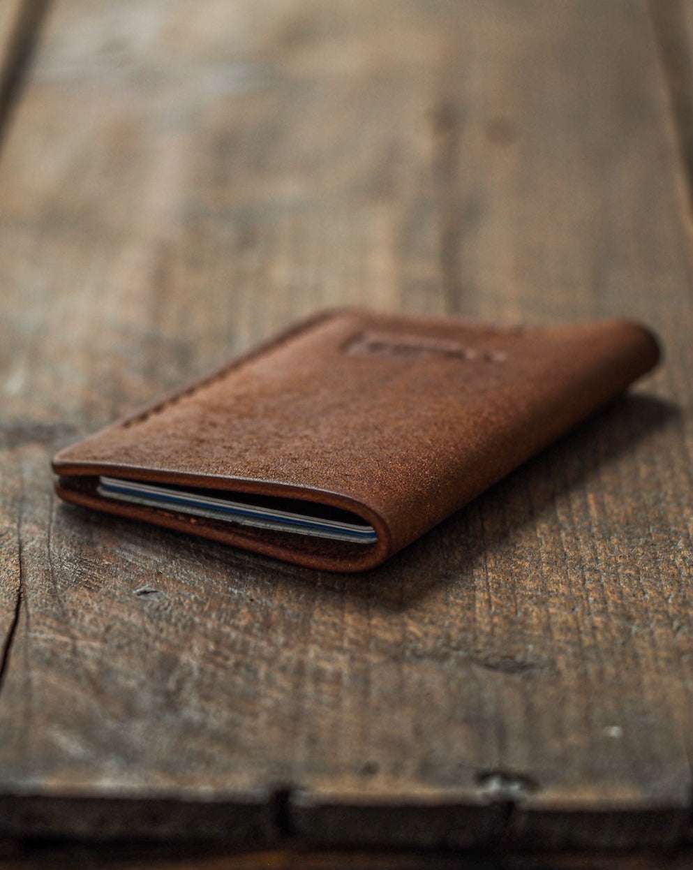 handmade leather card holder