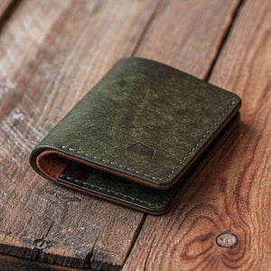 Luava handmade leather wallet NERO closed