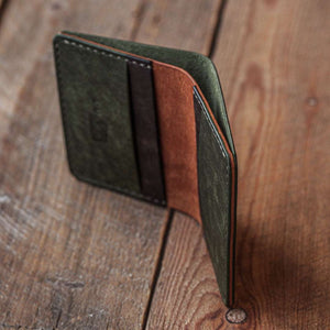 Luava handmade leather wallet NERO cash compartment