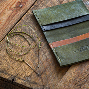 Luava handmade leather goods handcrafted leather wallets custom stitching