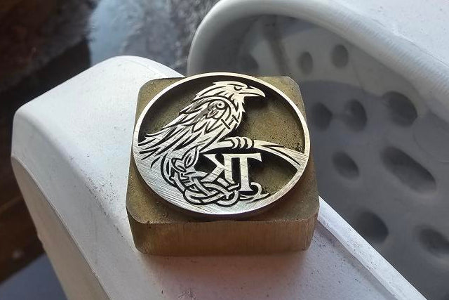 Two Custom Brass Leather Stamps