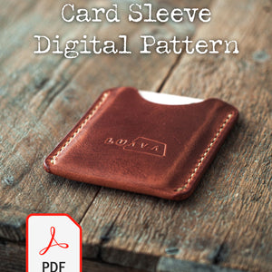 Digital wallet pattern by Luava - handmade leather card sleeve