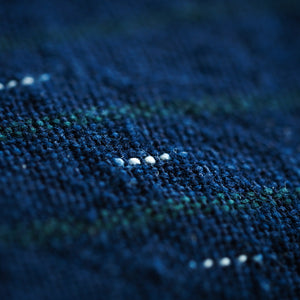 Kanto Goods Japanese indigo kasuri EDC hank. Blue handkerchief with microfibre handmade in Finland