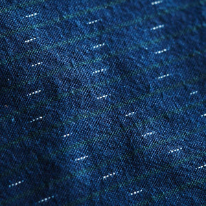 Kanto Goods Japanese indigo kasuri EDC hank. Blue handkerchief with microfibre handmade in Finland