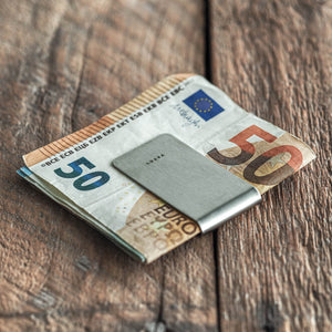 Stainless steel money clip wallet for cash