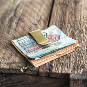 solid brass money clip addition to a wallet