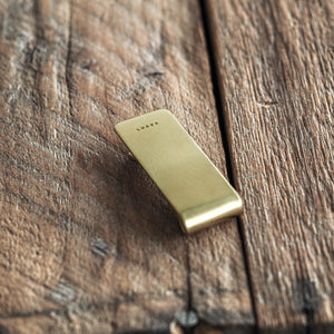 solid brass money clip addition to a wallet