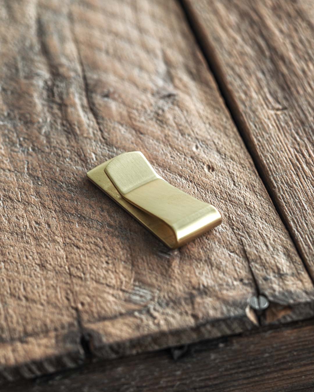 solid brass money clip addition to a wallet