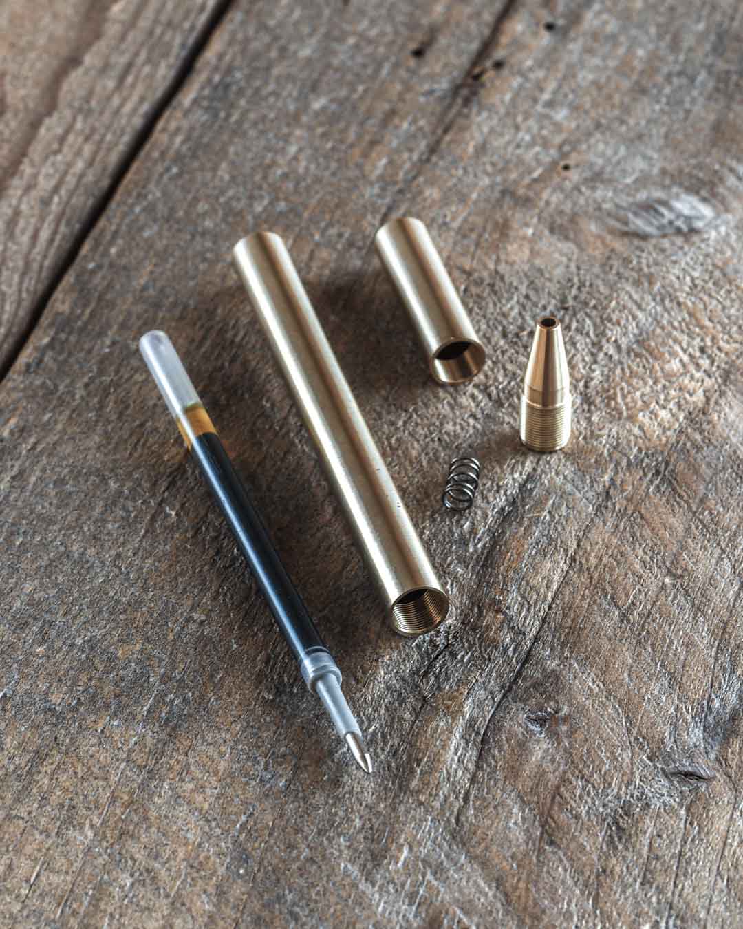  Luava brass ballpoint pen in parts