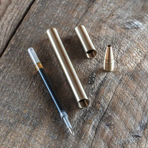 Luava brass ballpoint pen in parts