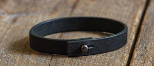 Luava leather single wrist band badalassi carlo pueblo black leather