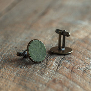 Luava handmade leather cuff link made in finland