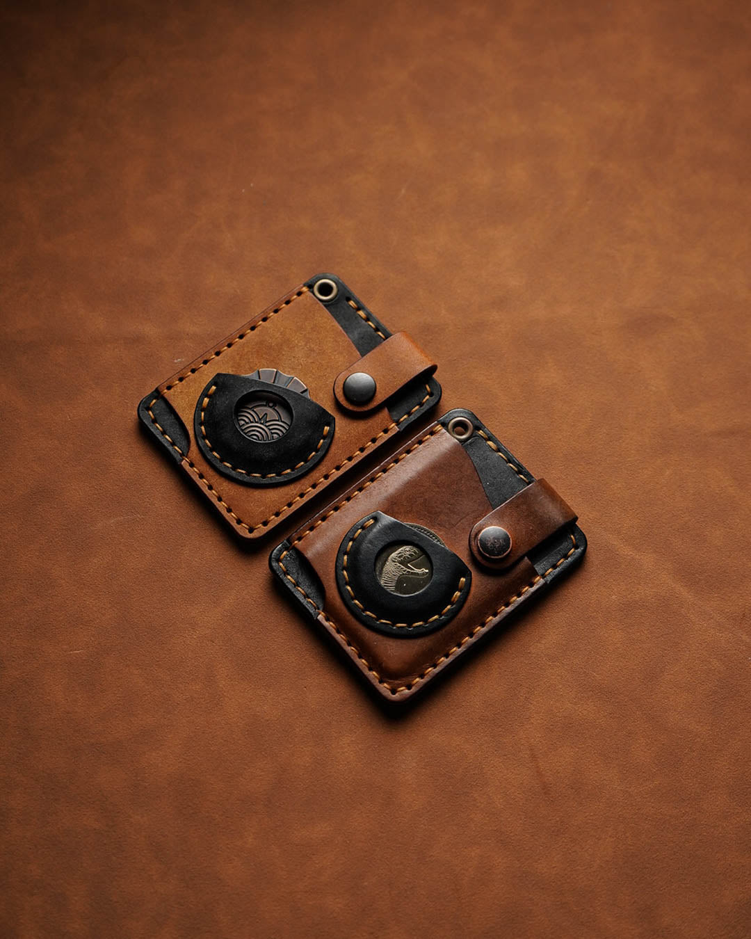 Luava Handmade Leather Edc Wallet Air Tag Wallet CULT 12
