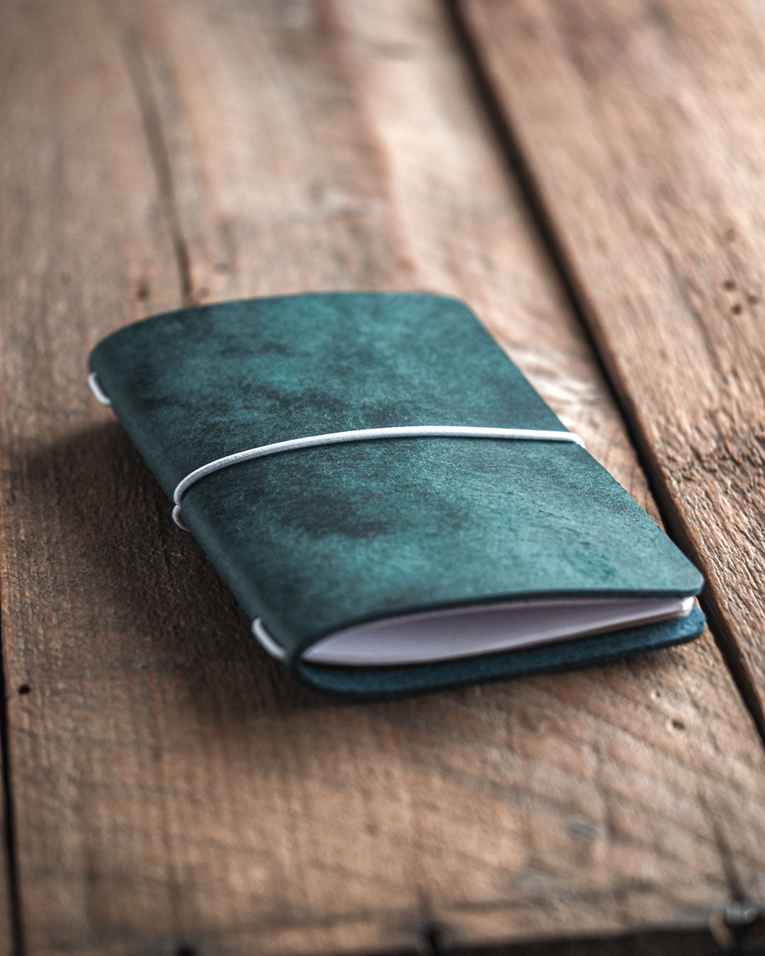 Luava handmade leather journal Ranger Journal color aqua blue