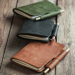 Luava handmade leather notebook cover sketchbook journal Voyager color color options