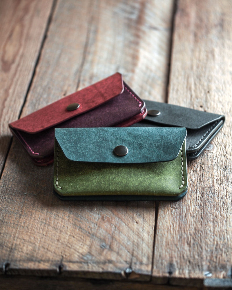 Handmade leather wallet Gambler wallet