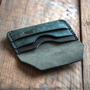 Luava handmade leather wallet gofer nocturnal open