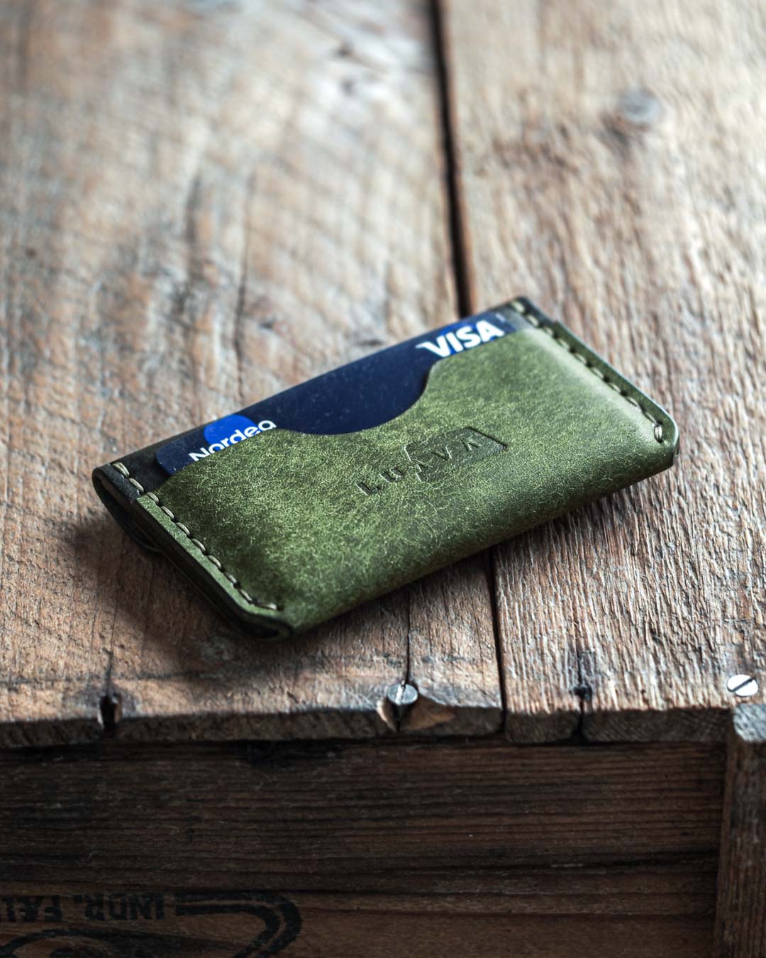 Luava handmade leather wallet Gofer ranger back