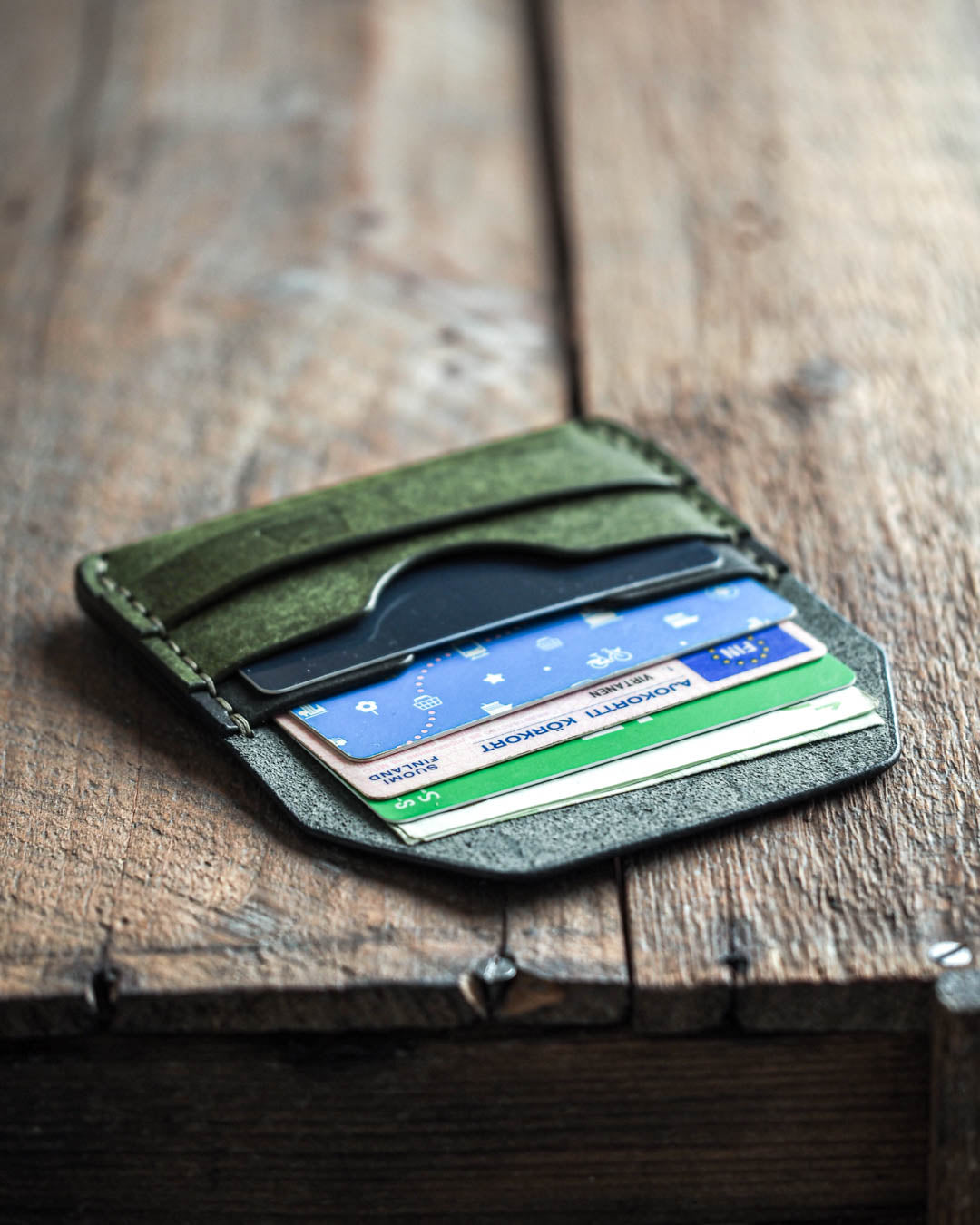 Luava handmade leather wallet Gofer ranger front open