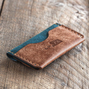 Luava handmade leather wallet Gofer shore back