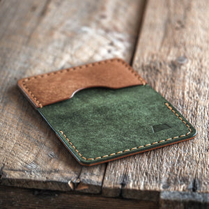 Luava handmade leather bi-fold wallet journeyman branch open back