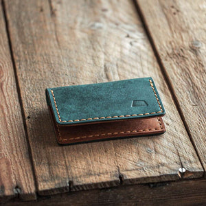 Luava handmade mens leather bi-fold wallet journeyman shore