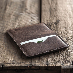 Luava handmade leather bi-fold wallet journeyman tabacco open back