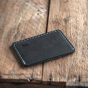 Luava handmade leather wallet proper abyss back