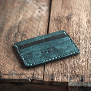 Luava handmade leather wallet proper abyss front