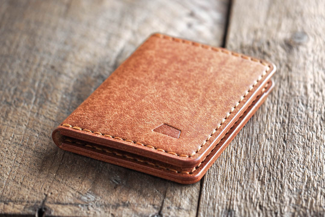 Luava handmade brown leather wallet for men