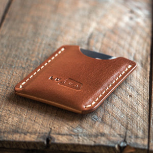 Luava handmade leather wallet Venture card holder Gaucho front