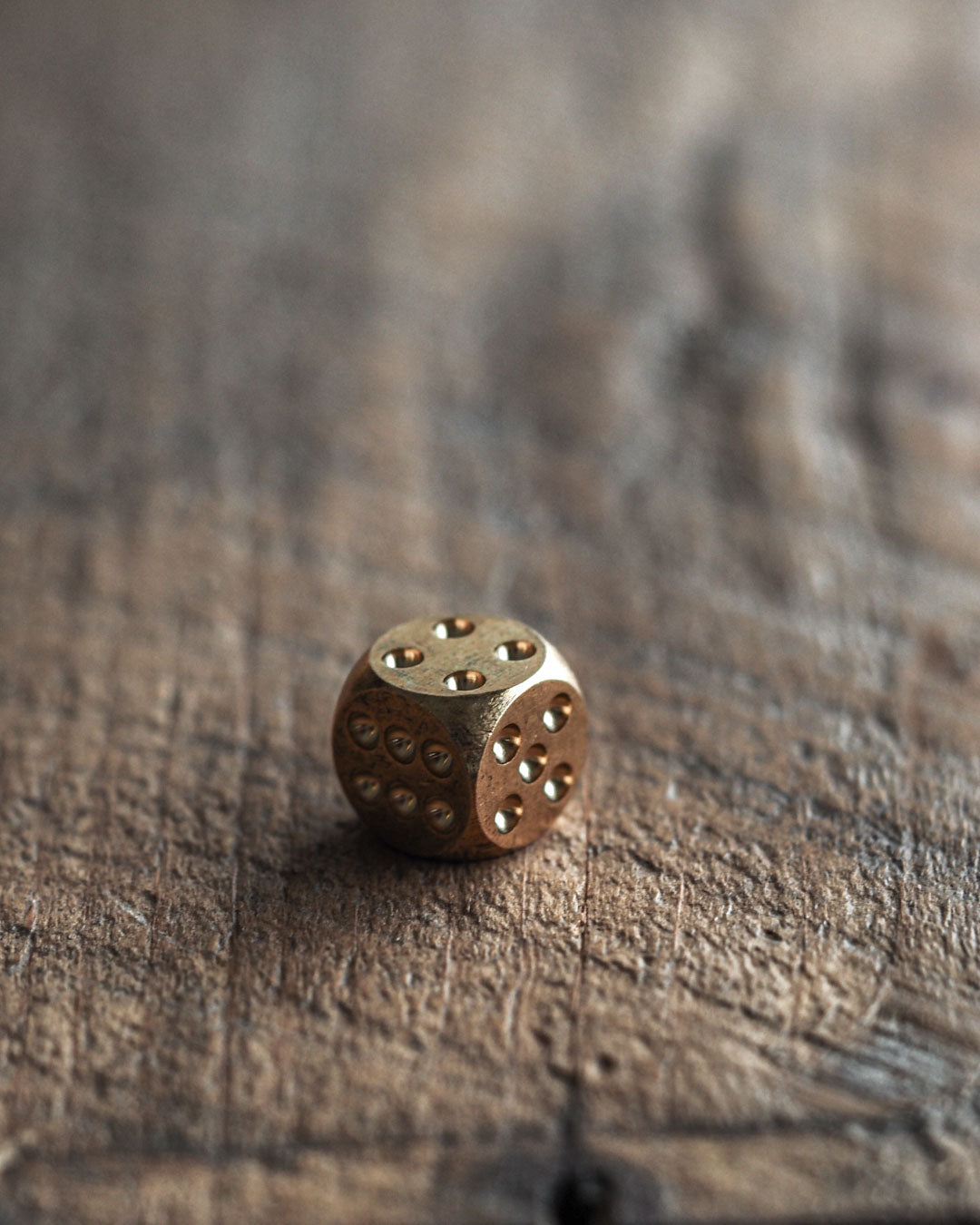 Solid brass dice