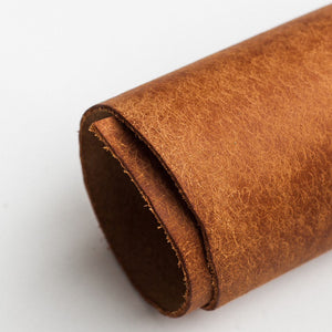 Luava handmade leather wallet Overfold color option cognac