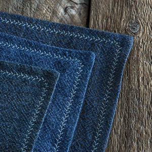 Kanto Goods Dungaree EDC Hank made with japanese cotton. Handkerchief handmade in Finland. Details.