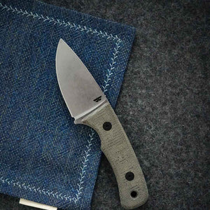 Kanto Goods Dungaree EDC Hank made with japanese cotton. Handkerchief handmade in Finland. With a knife.