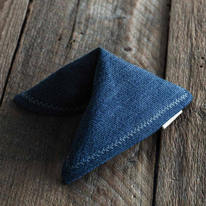 Kanto Goods Dungaree EDC Hank made with japanese cotton. Handkerchief handmade in Finland. Color Indigo