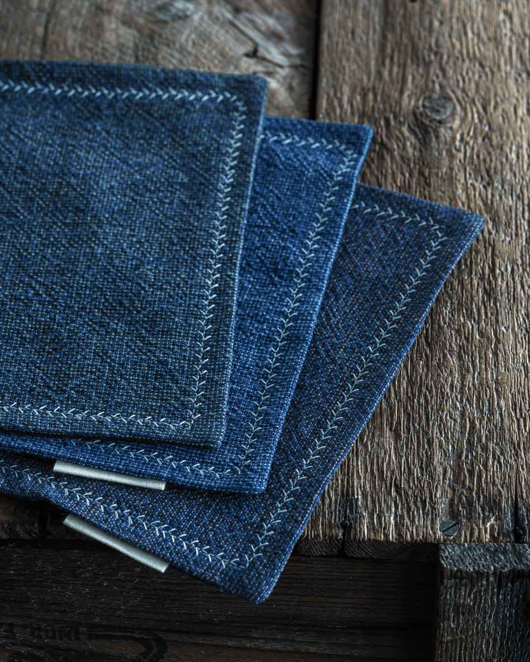 Kanto Goods Dungaree EDC Hank made with japanese cotton. Handkerchief handmade in Finland. Pallette.