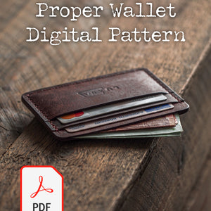 Proper wallet digital template sample image front in use