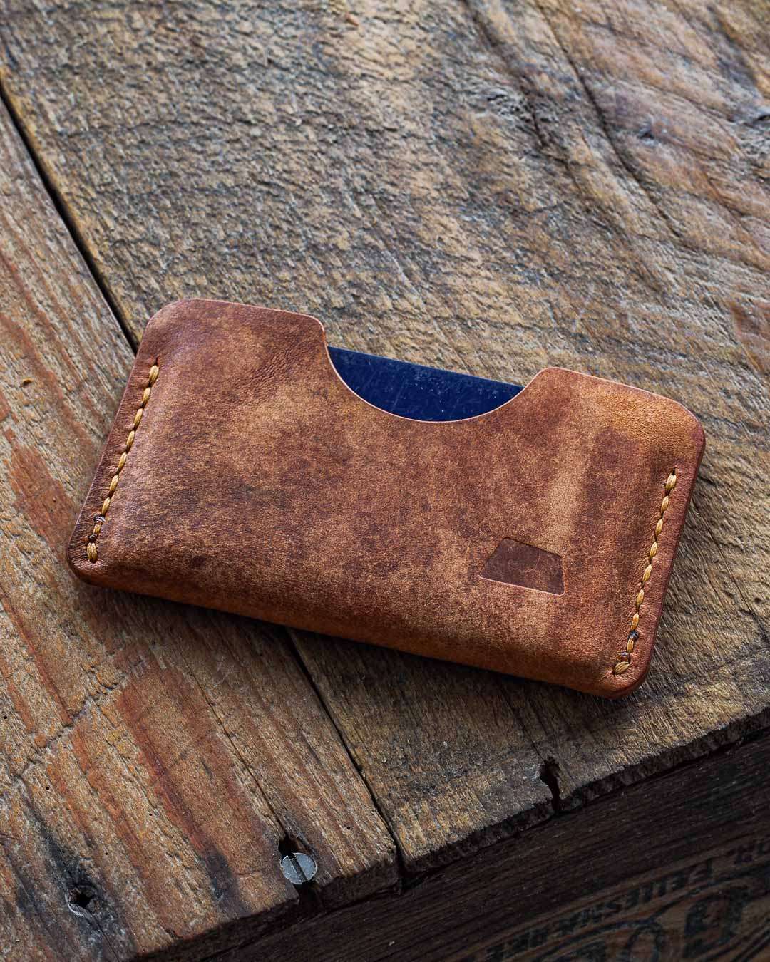 Luava handmade leather wallet handcrafted leatherwallet cardholder card holder cardwallet vegetable tanned absolute back in use