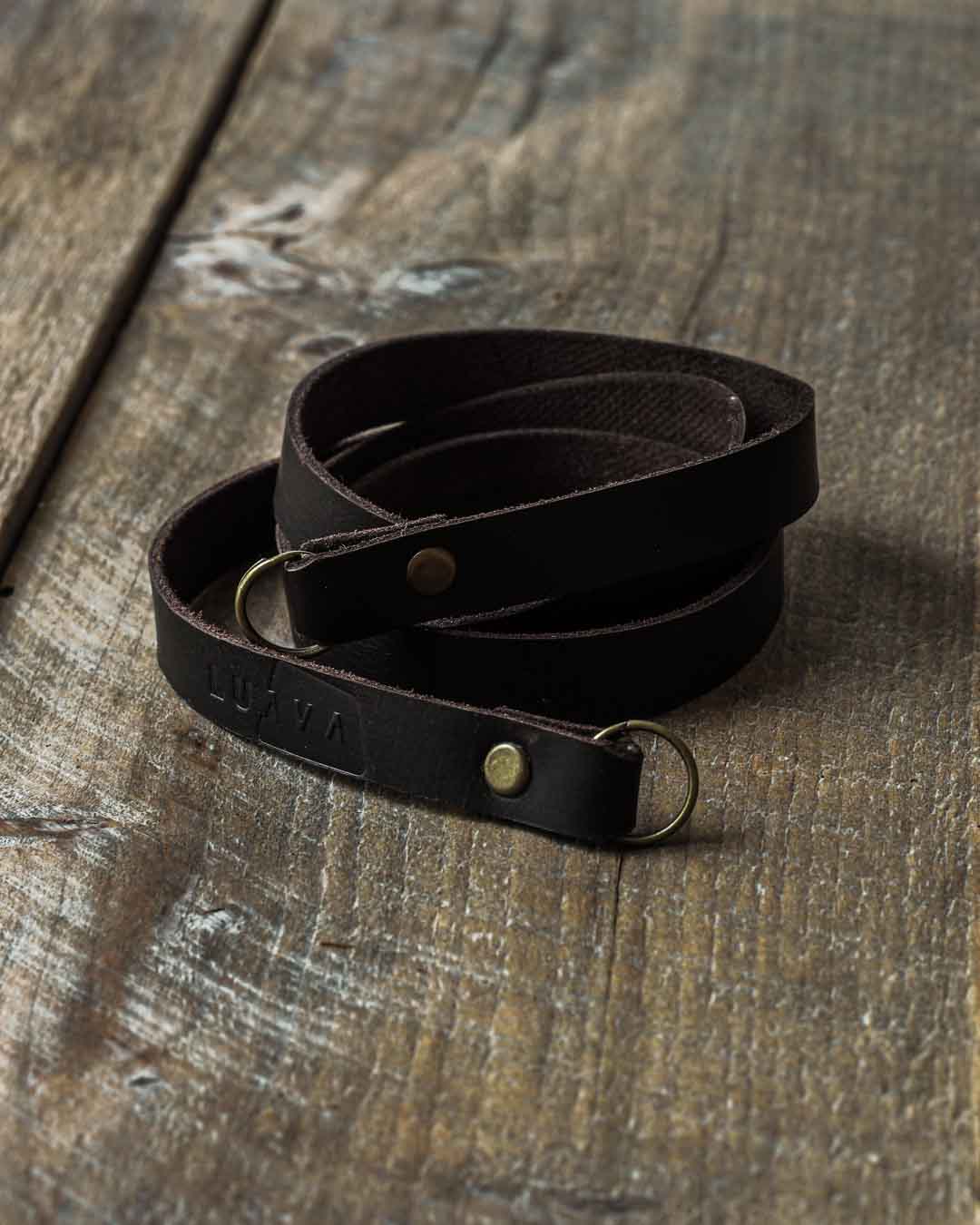 Handmade leather camera strap