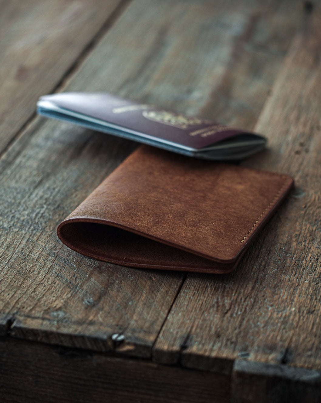 handmade leather passport cover