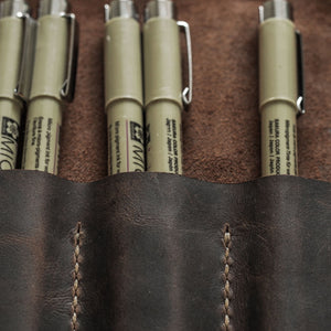 Luava leather pen roll pens