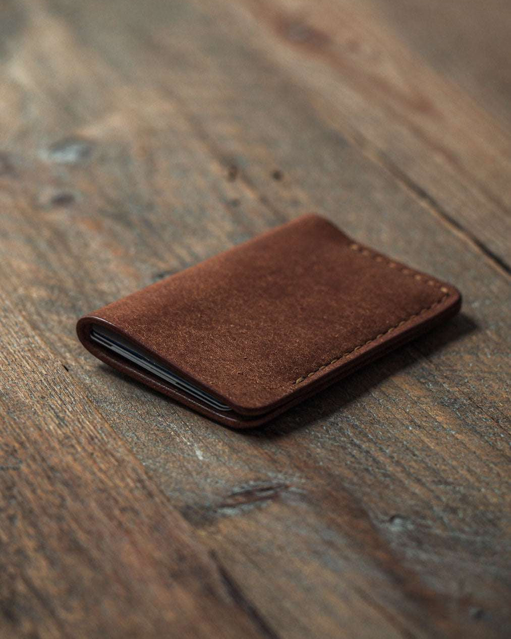 handmade leather card holder